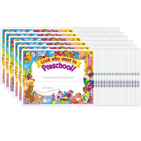 Trend Enterprises Look who went to Preschool! Certificate, 30 Per Pack, PK6 T341